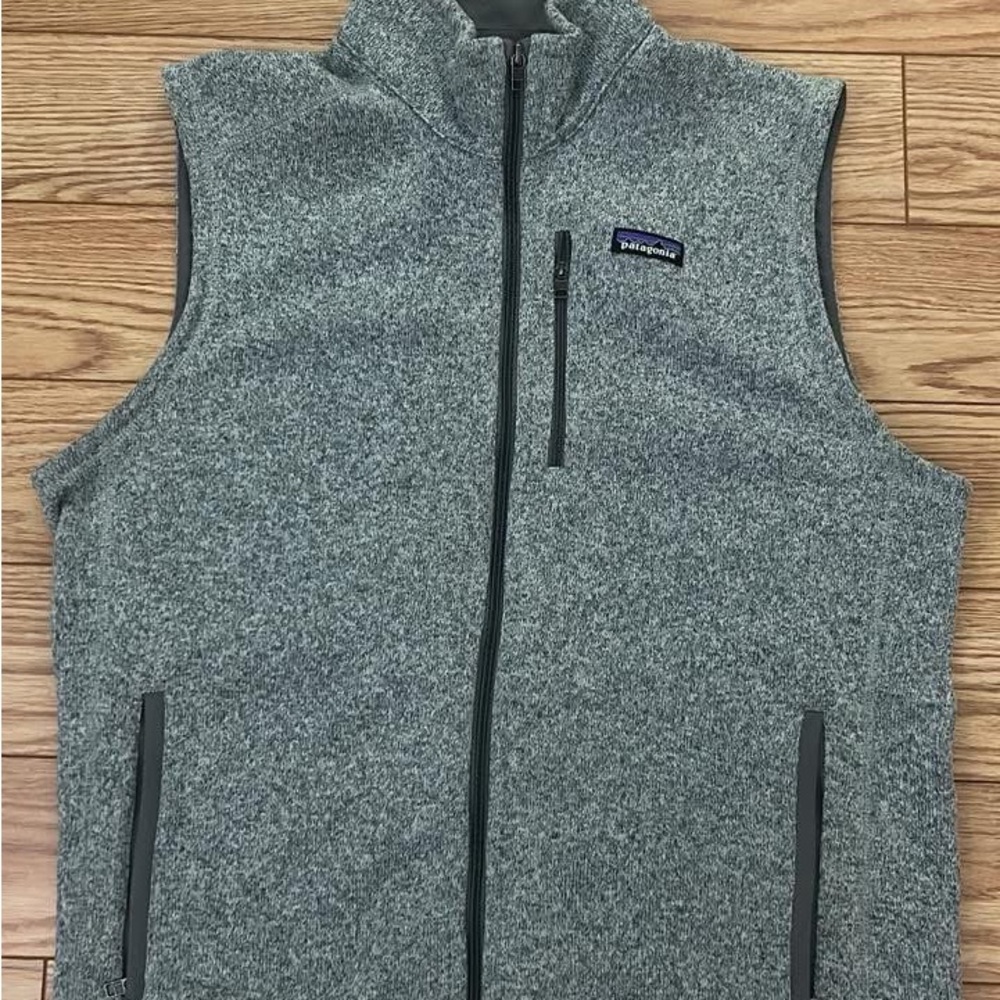 Patagonia Heather Gray Zip-Up Vest